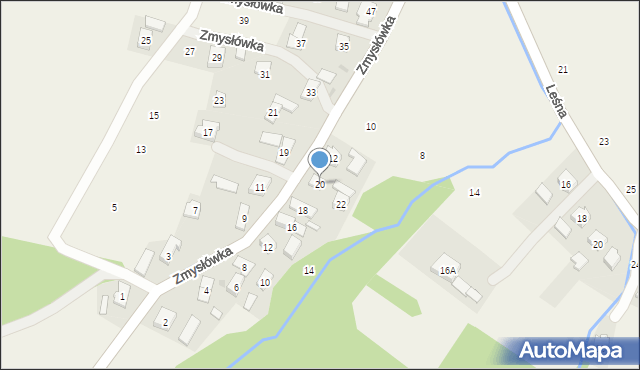 Zmysłówka, Zmysłówka, 20, mapa Zmysłówka