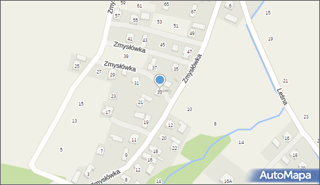 Zmysłówka, Zmysłówka, 33, mapa Zmysłówka