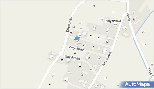 Zmysłówka, Zmysłówka, 41, mapa Zmysłówka