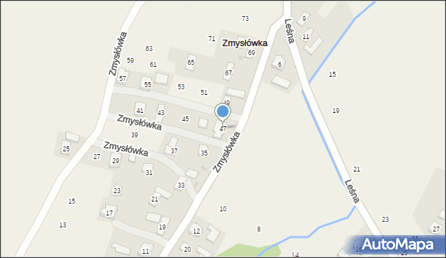 Zmysłówka, Zmysłówka, 47, mapa Zmysłówka