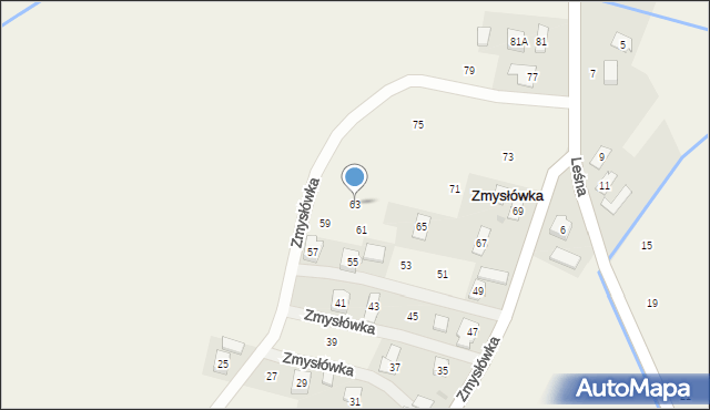 Zmysłówka, Zmysłówka, 63, mapa Zmysłówka