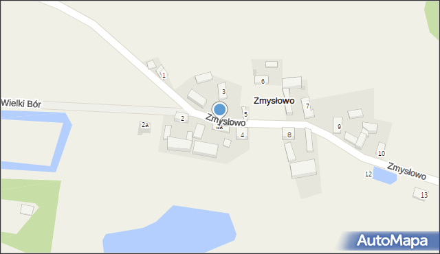 Zmysłowo, Zmysłowo, 4a, mapa Zmysłowo