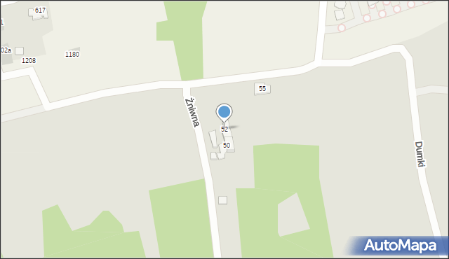 Bielsko-Biała, Żniwna, 52, mapa Bielsko-Białej