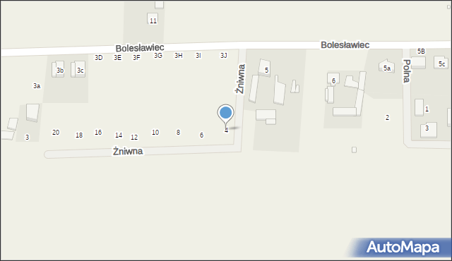 Bolesławiec, Żniwna, 4, mapa Bolesławca