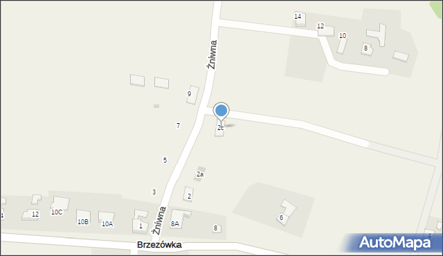 Brzezówka, Żniwna, 2c, mapa Brzezówka