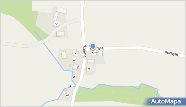 Brzezówka, Żniwna, 54, mapa Brzezówka