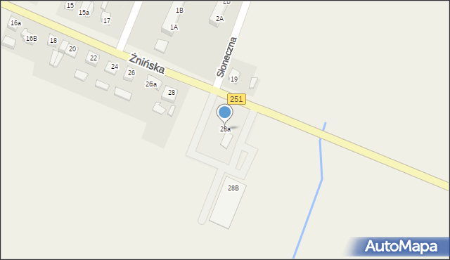 Damasławek, Żnińska, 28a, mapa Damasławek