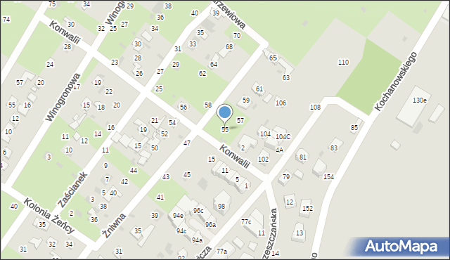 Gdańsk, Żniwna, 55, mapa Gdańska