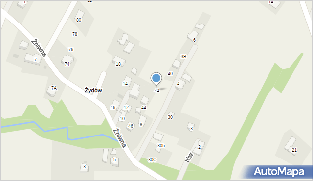 Goleszów, Żniwna, 42, mapa Goleszów