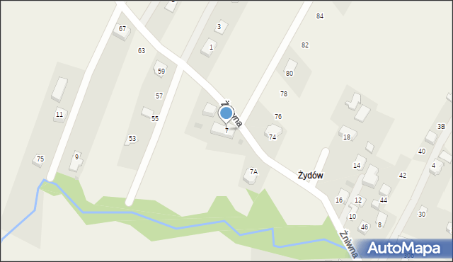 Goleszów, Żniwna, 7, mapa Goleszów