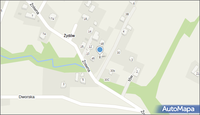 Goleszów, Żniwna, 8, mapa Goleszów