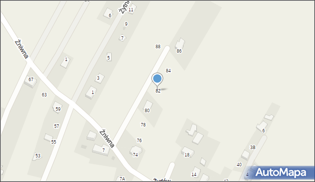 Goleszów, Żniwna, 82, mapa Goleszów