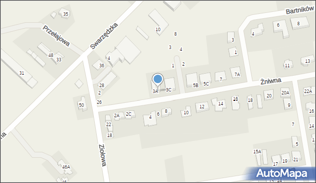 Gortatowo, Żniwna, 3B, mapa Gortatowo