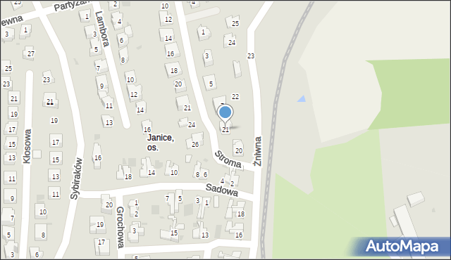 Gorzów Wielkopolski, Żniwna, 21, mapa Gorzów Wielkopolski