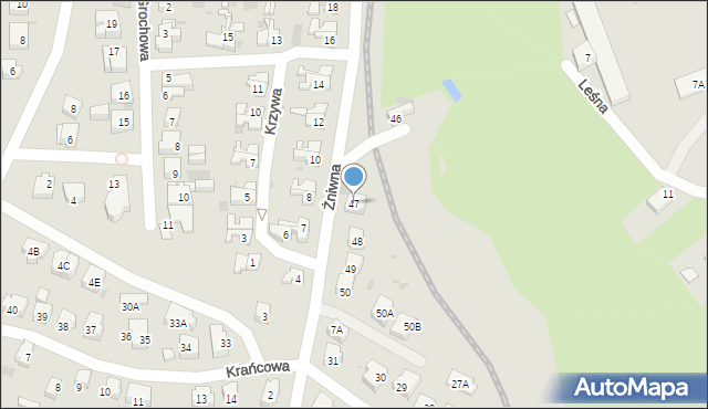 Gorzów Wielkopolski, Żniwna, 47, mapa Gorzów Wielkopolski