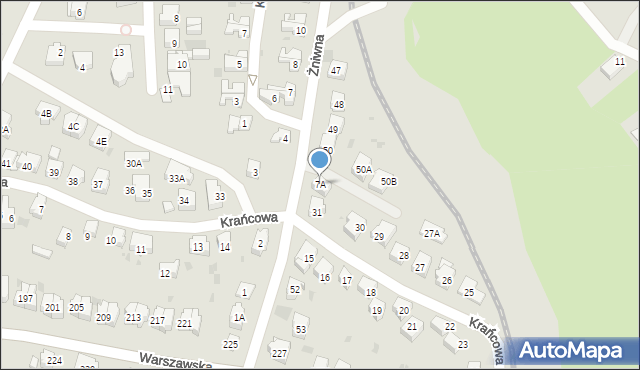 Gorzów Wielkopolski, Żniwna, 7A, mapa Gorzów Wielkopolski