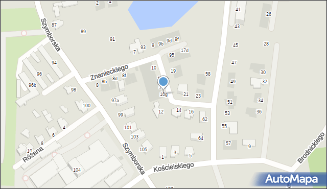 Inowrocław, Znanieckiego Adama, 10g, mapa Inowrocławia