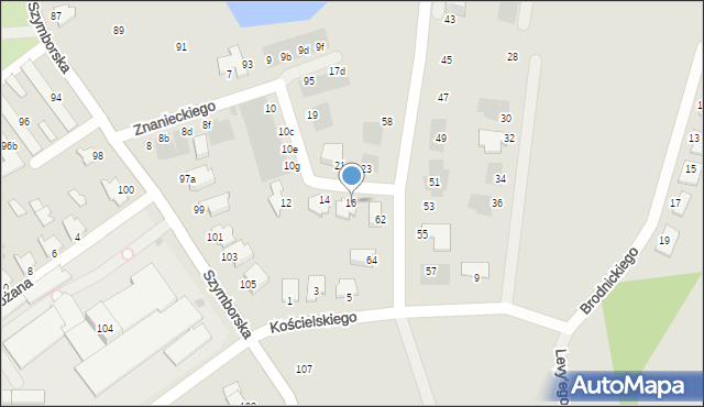 Inowrocław, Znanieckiego Adama, 16, mapa Inowrocławia