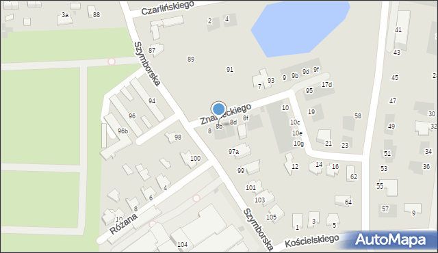 Inowrocław, Znanieckiego Adama, 8b, mapa Inowrocławia