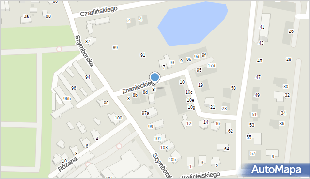 Inowrocław, Znanieckiego Adama, 8f, mapa Inowrocławia