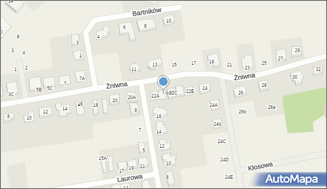 Jasin, Żniwna, 22B, mapa Jasin