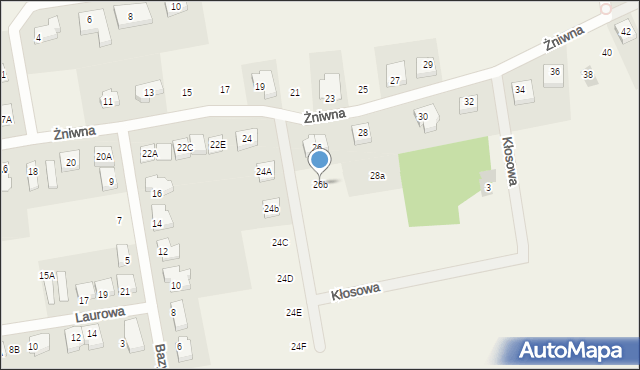 Jasin, Żniwna, 26b, mapa Jasin