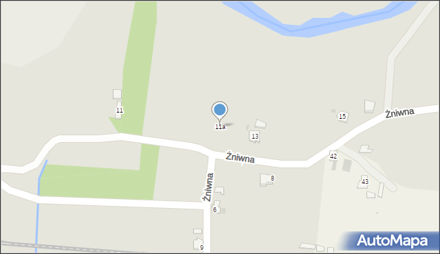 Jasło, Żniwna, 11a, mapa Jasła