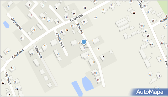 Krężoły, Żniwna, 4, mapa Krężoły