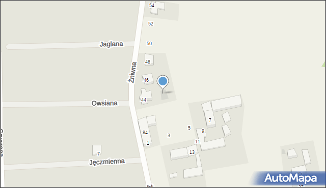 Krotoszyn, Żniwna, 44a, mapa Krotoszyna