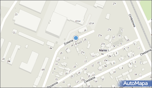 Łódź, Żniwna, 21, mapa Łodzi