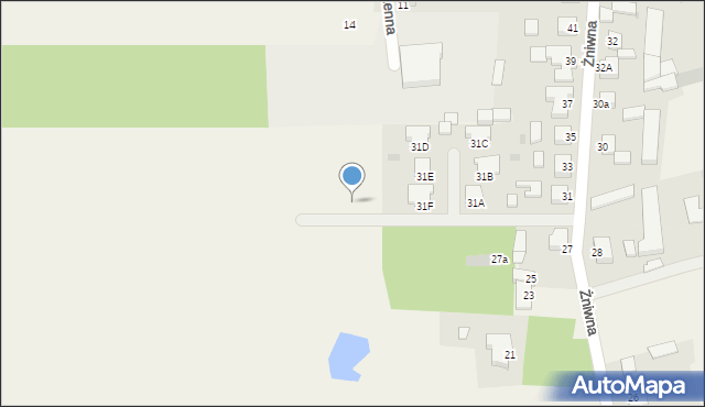 Masłowo, Żniwna, 31g, mapa Masłowo