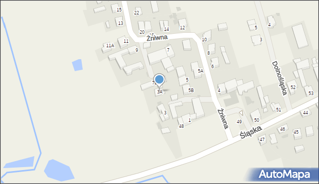 Masłowo, Żniwna, 3A, mapa Masłowo