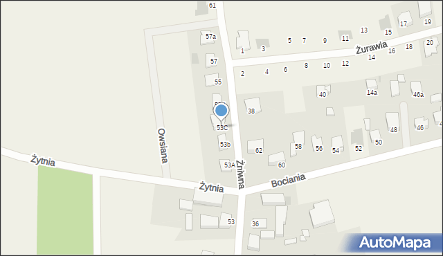 Masłowo, Żniwna, 53C, mapa Masłowo