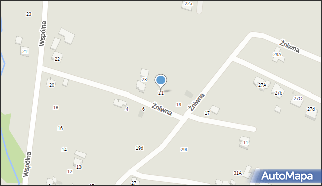 Mikołów, Żniwna, 21, mapa Mikołów