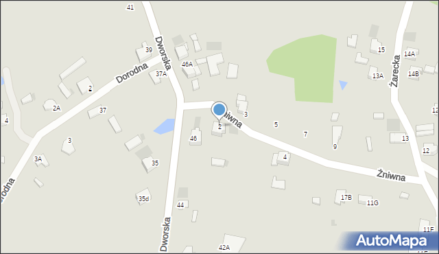 Myszków, Żniwna, 2, mapa Myszków