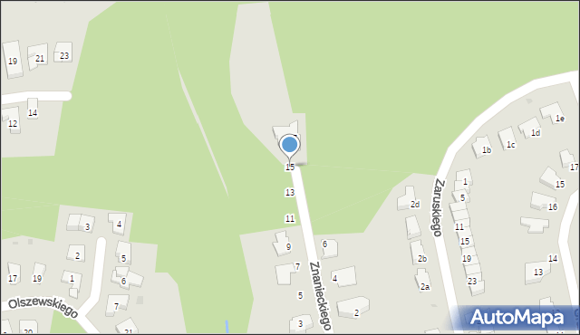 Olsztyn, Znanieckiego Piotra, prof., 15, mapa Olsztyna