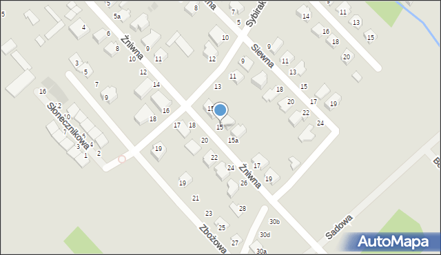 Ostrołęka, Żniwna, 15, mapa Ostrołęka
