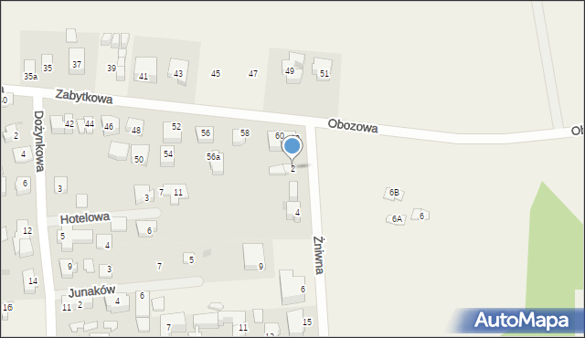 Ostrowo, Żniwna, 2, mapa Ostrowo