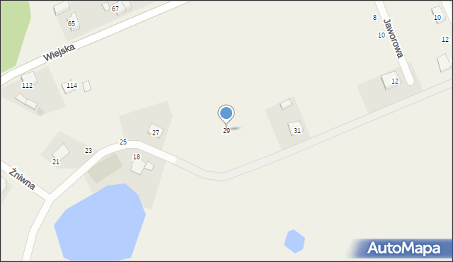 Santocko, Żniwna, 29, mapa Santocko