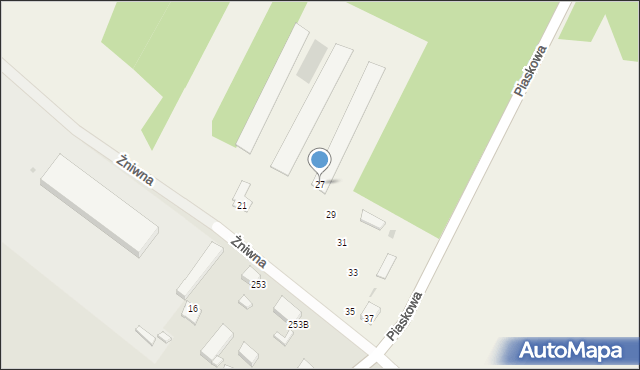 Strzała, Żniwna, 27, mapa Strzała
