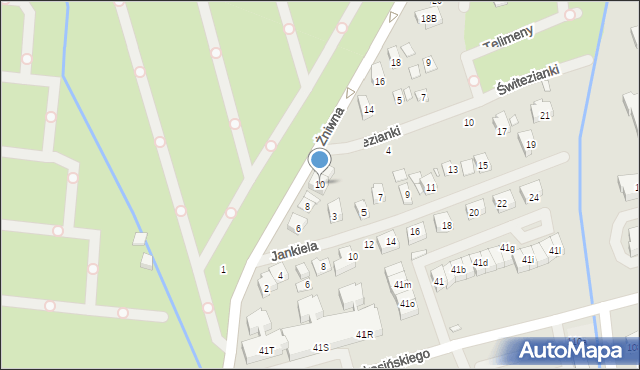 Szczecin, Żniwna, 10, mapa Szczecina