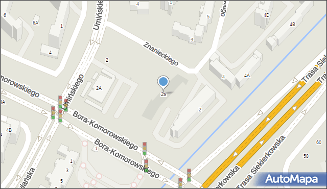 Warszawa, Znanieckiego Floriana, 2a, mapa Warszawy