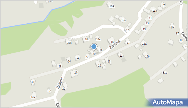 Wodzisław Śląski, Żniwna, 20, mapa Wodzisławia Śląskiego