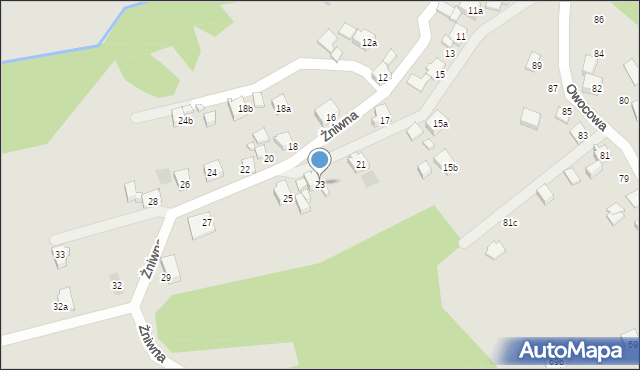 Wodzisław Śląski, Żniwna, 23, mapa Wodzisławia Śląskiego