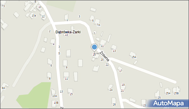 Zawiercie, Żniwna, 16, mapa Zawiercie