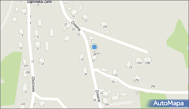 Zawiercie, Żniwna, 19, mapa Zawiercie