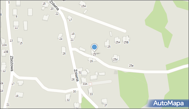 Zawiercie, Żniwna, 23, mapa Zawiercie