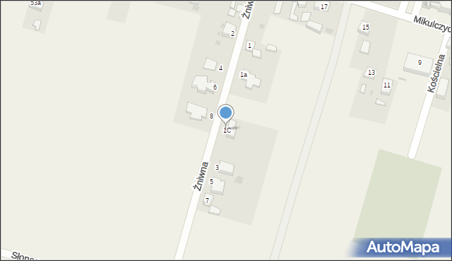 Ziemięcice, Żniwna, 1C, mapa Ziemięcice