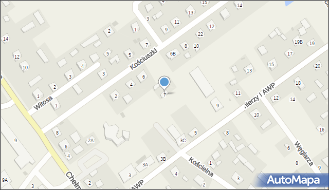 Białopole, Żołnierzy I AWP, 7, mapa Białopole