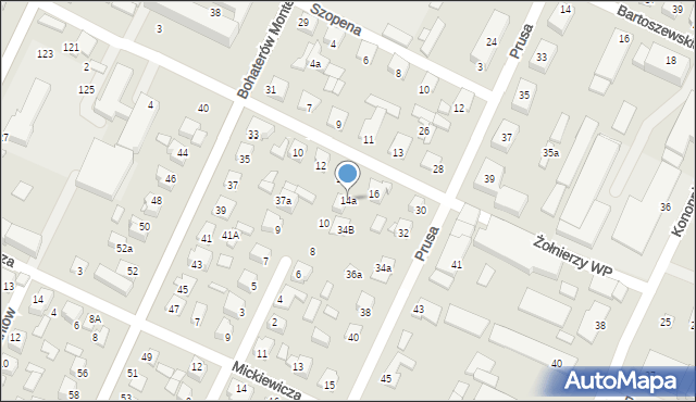 Biłgoraj, Żołnierzy Wojska Polskiego, 14a, mapa Biłgoraj